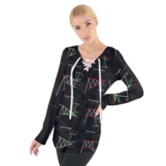 Chart Pattern Tie Up Tee by Sapixe