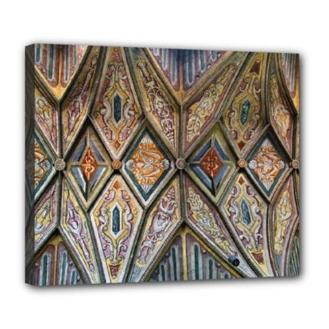 Church Ceiling Mural Architecture Deluxe Canvas 24  X 20  (stretched) by Ravend