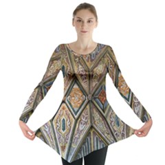 Church Ceiling Mural Architecture Long Sleeve Tunic 