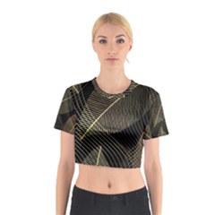 Leaves Nature Art Design Pattern Cotton Crop Top by Ravend