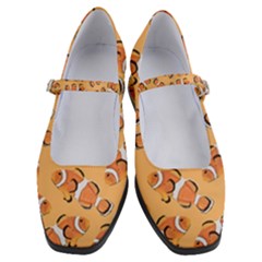 Fish Clownfish Orange Background Women s Mary Jane Shoes by Ravend