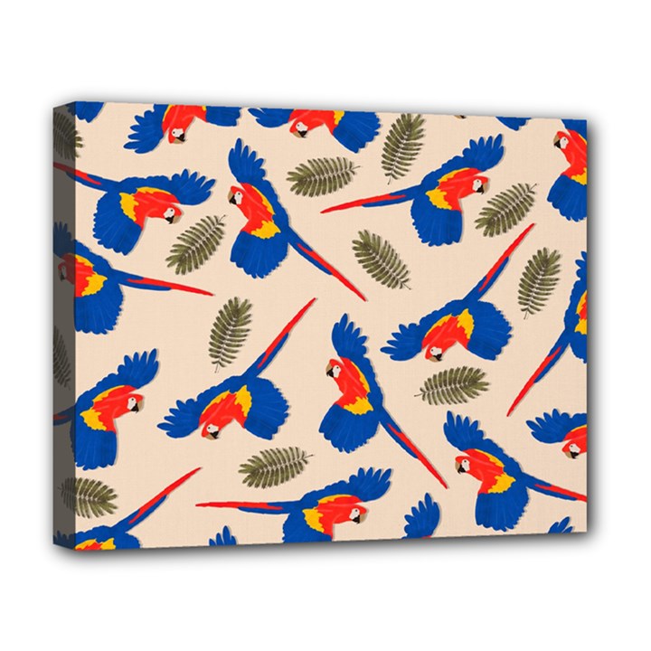 Bird Animals Parrot Pattern Deluxe Canvas 20  x 16  (Stretched)