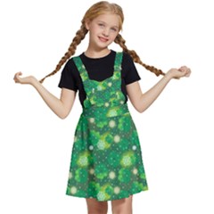 Leaf Clover Star Glitter Seamless Kids  Apron Dress by Pakemis