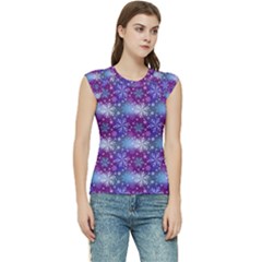 Snow White Blue Purple Tulip Women s Raglan Cap Sleeve Tee by Pakemis