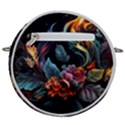Flowers Flame Abstract Floral Crossbody Circle Bag View2
