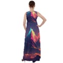 Mountain Sky Color Colorful Night Empire Waist Velour Maxi Dress View2