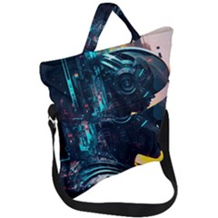 Who Sample Robot Prettyblood Fold Over Handle Tote Bag