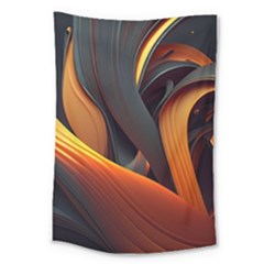 Swirls Abstract Watercolor Colorful Large Tapestry by Ravend