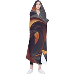 Swirls Abstract Watercolor Colorful Wearable Blanket by Ravend