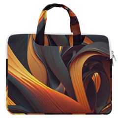 Swirls Abstract Watercolor Colorful Macbook Pro 13  Double Pocket Laptop Bag by Ravend