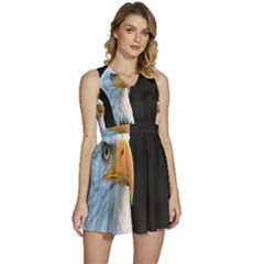 Bird Sleeveless High Waist Mini Dress by artworkshop