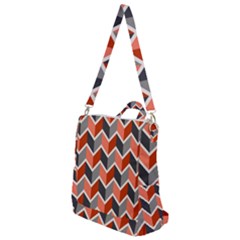 Colorful Zigzag Pattern Wallpaper Free Vector Crossbody Backpack by artworkshop