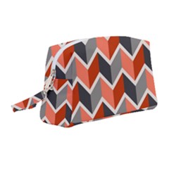 Colorful Zigzag Pattern Wallpaper Free Vector Wristlet Pouch Bag (medium)