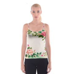 Watercolor Flower Spaghetti Strap Top by artworkshop