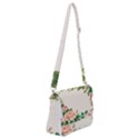 Watercolor Flower Shoulder Bag with Back Zipper View1