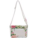 Watercolor Flower Shoulder Bag with Back Zipper View3