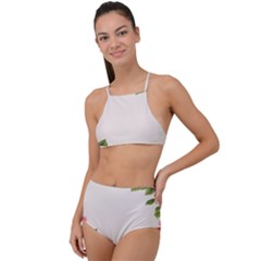 Watercolor Flower High Waist Tankini Set by artworkshop