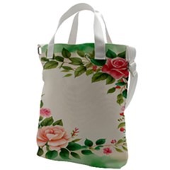 Watercolor Flower Canvas Messenger Bag by artworkshop