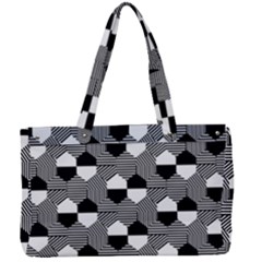 Geometric Pattern Line Form Texture Structure Canvas Work Bag by Ravend