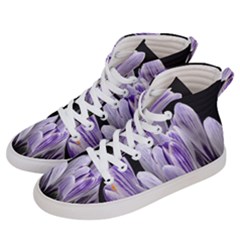 Crocus Flowers Purple Flowers Spring Nature Men s Hi-top Skate Sneakers