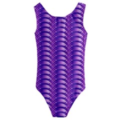 Purple Textile Vibrant Decor 3d Kids  Cut-out Back One Piece Swimsuit