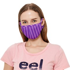 Purple Textile Vibrant Decor 3d Crease Cloth Face Mask (adult) by Ravend