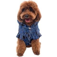 Blue Abstract Texture Print Dog Coat by dflcprintsclothing