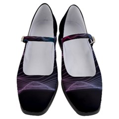 Abstract Wave Digital Design Space Energy Fractal Women s Mary Jane Shoes by Ravend