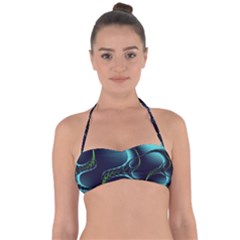 Fractal Abstract Art Artwork Design Wallpaper Halter Bandeau Bikini Top