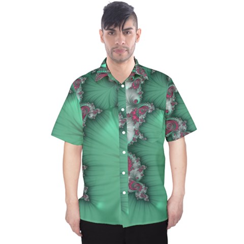 Fractal Spiral Template Abstract Background Design Men s Hawaii Shirt by Ravend