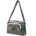 Kaleidoscope Digital Kaleidoscope Fractal Mirrored Front Pocket Crossbody Bag View1