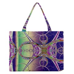 Fractal Abstract Digital Art Art Colorful Zipper Medium Tote Bag