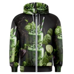 Ai Generated Drink Spinach Smooth Apple Ginger Men s Zipper Hoodie by danenraven