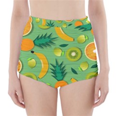 Fruit Tropical Pattern Design Art Pattern High-waisted Bikini Bottoms