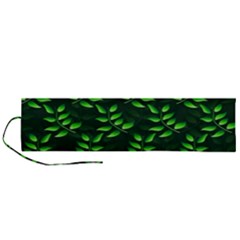 Branches Nature Green Leaves Sheet Roll Up Canvas Pencil Holder (l) by Ravend