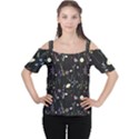 Flowers Floral Pattern Floral Print Cutout Shoulder Tee View1