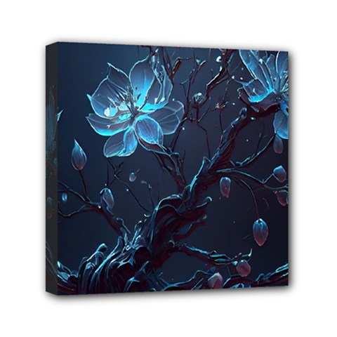 Ai Generated Cherry Blossom Blossoms Art Mini Canvas 6  X 6  (stretched) by Ravend