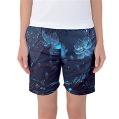 Ai Generated Cherry Blossom Blossoms Art Women s Basketball Shorts