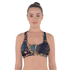 Ai Generated Apple Foliage Cross Back Sports Bra