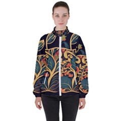 Ai Generated Apple Foliage Women s High Neck Windbreaker