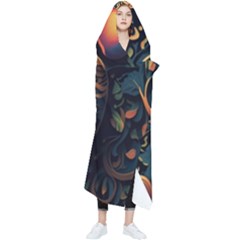 Ai Generated Apple Foliage Wearable Blanket by Ravend