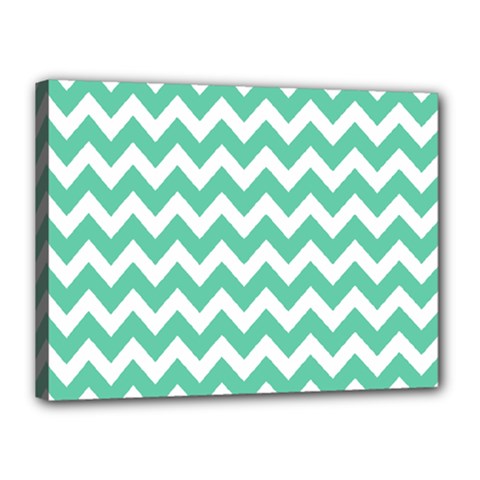 Chevron Pattern Gifts Canvas 16  X 12  (stretched) by GardenOfOphir