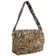 Rusty Orange Abstract Surface Courier Bag by dflcprintsclothing