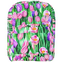 Combined Watercolor Flowers Full Print Backpack by GardenOfOphir