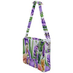 Classy Watercolor Flowers Cross Body Office Bag