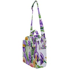 Classy Watercolor Flowers Crossbody Day Bag by GardenOfOphir