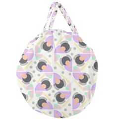 Pattern Pastel Drawing Art Giant Round Zipper Tote