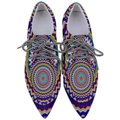 Kaleidoscope Geometric Circles Pointed Oxford Shoes