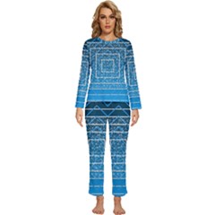 Network Social Abstract Womens  Long Sleeve Lightweight Pajamas Set by Ravend