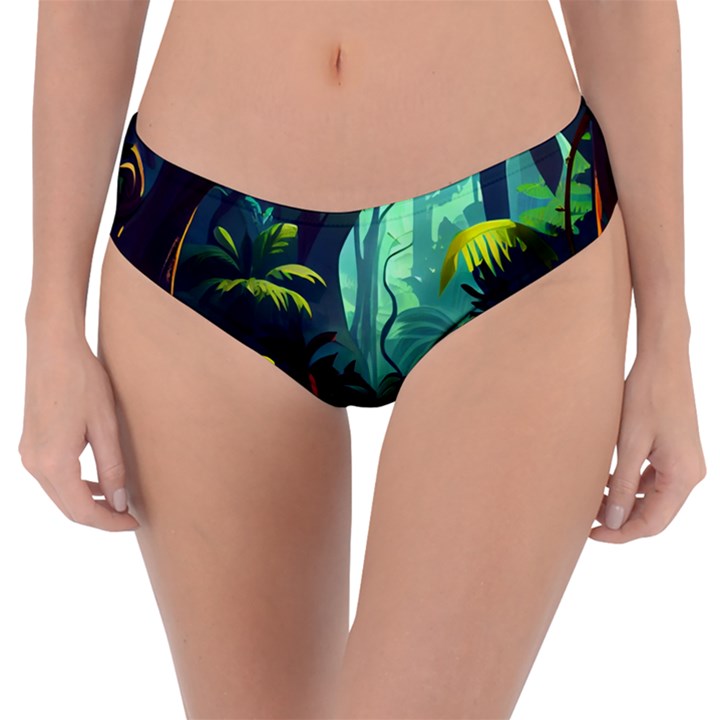 Rainforest Jungle Cartoon Animation Background Reversible Classic Bikini Bottoms